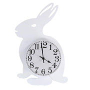 Horloge lapin en bois avec pendule blanc cm38x24x5