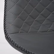 Chaise de salle à manger en simili cuir gris foncé AMANDA 45x54x h87 cm