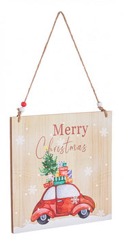 Pendaglio Lyris Merry Xmas Macchina Ross 8x