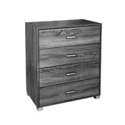 Poitrine de tiroirs gris avec 4 tiroirs 68x40xh.83 cm
