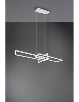 Suspension Salinas 3 Rectangles Led 34w Blanc L110 cm Dimmable Trio Lighting