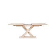 Table extensible avec pieds croisés, coloris chêne sonoma 160-200x90xh76 cm