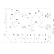 Cintre en métal blanc 4 places cm19x18h63