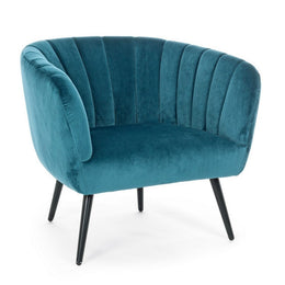 Chauffeur de fauteuil classique en velours bleu