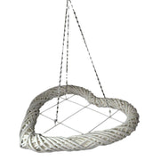 Coeur en osier blanc cm50