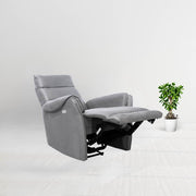 Nabuk gris clair effectuant un fauteuil électrique 82 x 98 x 109 cm