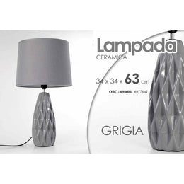 Lampe de table gris Céramique Lumen CM 34 x 34 x 62,5 h