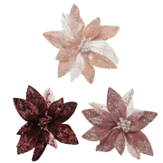 Fleurs de Noël assorties Ø18 cm