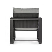 Fauteuil de jardin en aluminium Anthracite MERRIGAN YK13 74x78x h84 cm