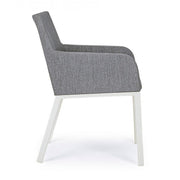 Chaise en aluminium poudre grise peinte 55x 62x 82h cm