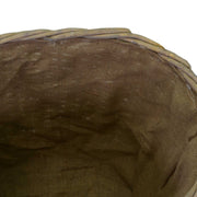 Panier à bois de chauffage ovale en osier avec 1-2 poignées doublées de jute naturel cm57x46h46