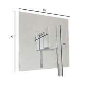 Mitigeur de douche carré chromé pour salle de bain 16 cm x 16 cm x 6,6 cm
