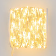 Bobine de chaîne 500 MicroLED 25m blanc chaud avec câble transparent argenté