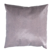Coussin carré en éco-cuir gris cm38x38h38