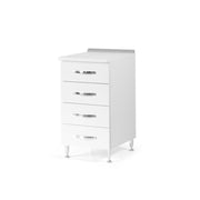Commode de cuisine en bois mélaminé Frêne Blanc cm H 85x50x40