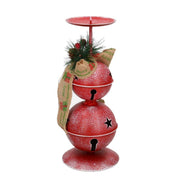 Bougeoir métal rouge 1p cmø10,5h26,5