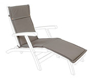 Coussin bain de soleil en tissu déhoussable poly chocolat