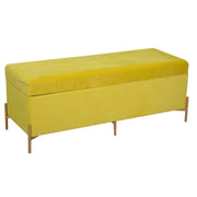 Banc en velours jaune cm115x40h45