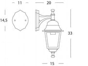 Petite applique à la ligne naine noire inférieure E27