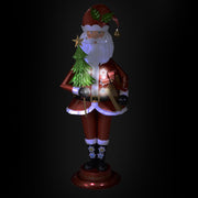 LED métal rouge Père Noël cm40x30h135