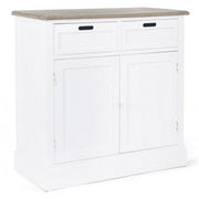 Buffet en MDF deux portes deux tiroirs Bianca DOROTEA 84x39,5x h85 cm