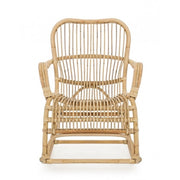 Fauteuil à bascule CASIMIRA en rotin naturel 66x82x h88 cm