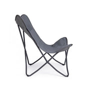Fauteuil papillon camping gabicce gris 77,5x81x89h cm
