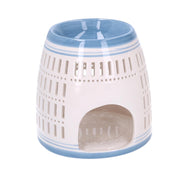 Brûleur à essence rond en céramique bleu cmø12,6h12,6