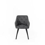 Lot de 2 chaises en tissu 60cm x 55cm H. 79cm