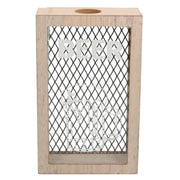 Accessoires pour le vin porte-bouchon en bois estia maille noire cm15x6,5h24