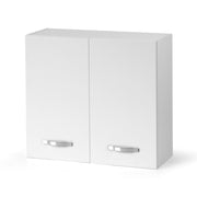 Meuble mural pour égouttoir Frêne Blanc Cm 80x32xH 72 avec 2 portes