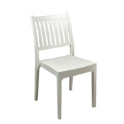 Chaise en plastique moulé blanc Minerva cm52x46h87