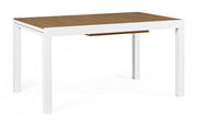 Table extensible 140-200x90 blanche en aluminium