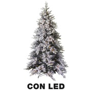 Arbre enneigé de Tallinn 851 branches 230 LED vertes cm ø97h180