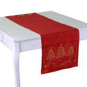 Chemin de table en tissu rouge 15 cm40x140