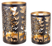 Ensemble de 3 bougies cylindriques noires Daya Renna