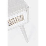 Table de chevet en MDF un tiroir Blanc MONTIEL 35x30x h46,5 cm