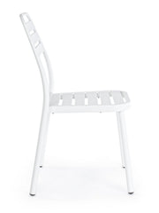 Chaises en aluminium blanc Lennie