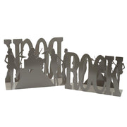 Porte-revues en métal Rock 1-2 tourterelle gris cm35x12h24