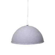 Lustre vintage en métal blanc/gris avec attache cmø26h19