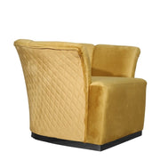 Fauteuil Argentario Berger ocre piètement noir