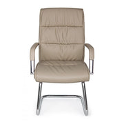Fauteuil de bureau en éco-cuir Sydney Tortora avec accoudoirs