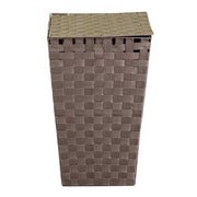 Panier carré en polyester gris tourterelle cm33x33h53