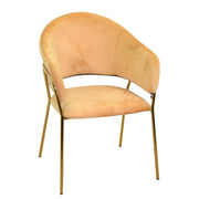 Fauteuil Rotterdam en velours ocre