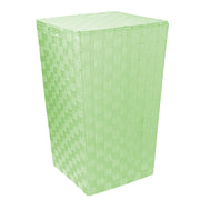 Panier carré en polyester vert clair cm33x33h53