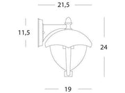 Applique au bas de la ligne de canapé E27 Black