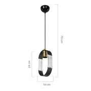 Lampe à suspension Nova ASZ1136 pendentif noir