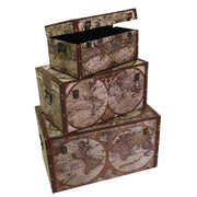 Coffre en éco-cuir 1-3 globe rectangulaire cm59x36h33