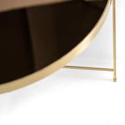 Table basse en verre métal noir cm 70 x 70 xh 40