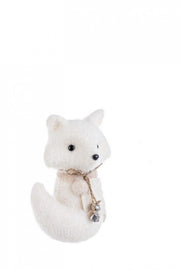 Statue de Renard Miage Front Blanc 6x H21,5